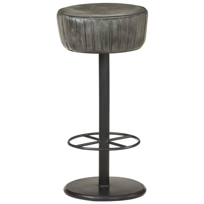 Taburete De Cocina De Cuero Auténtico Envejecido