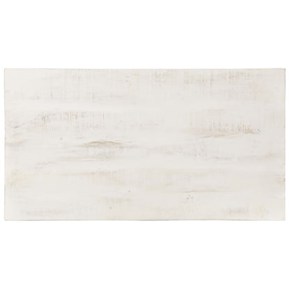 Mesa De Centro De Madera Maciza De Mango Blanca 110X60X45 Cm
