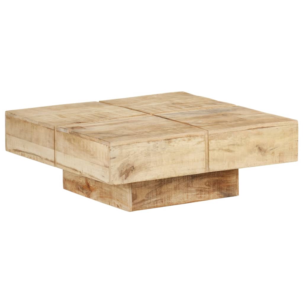 Mesa De Centro Cuadrada Marrón