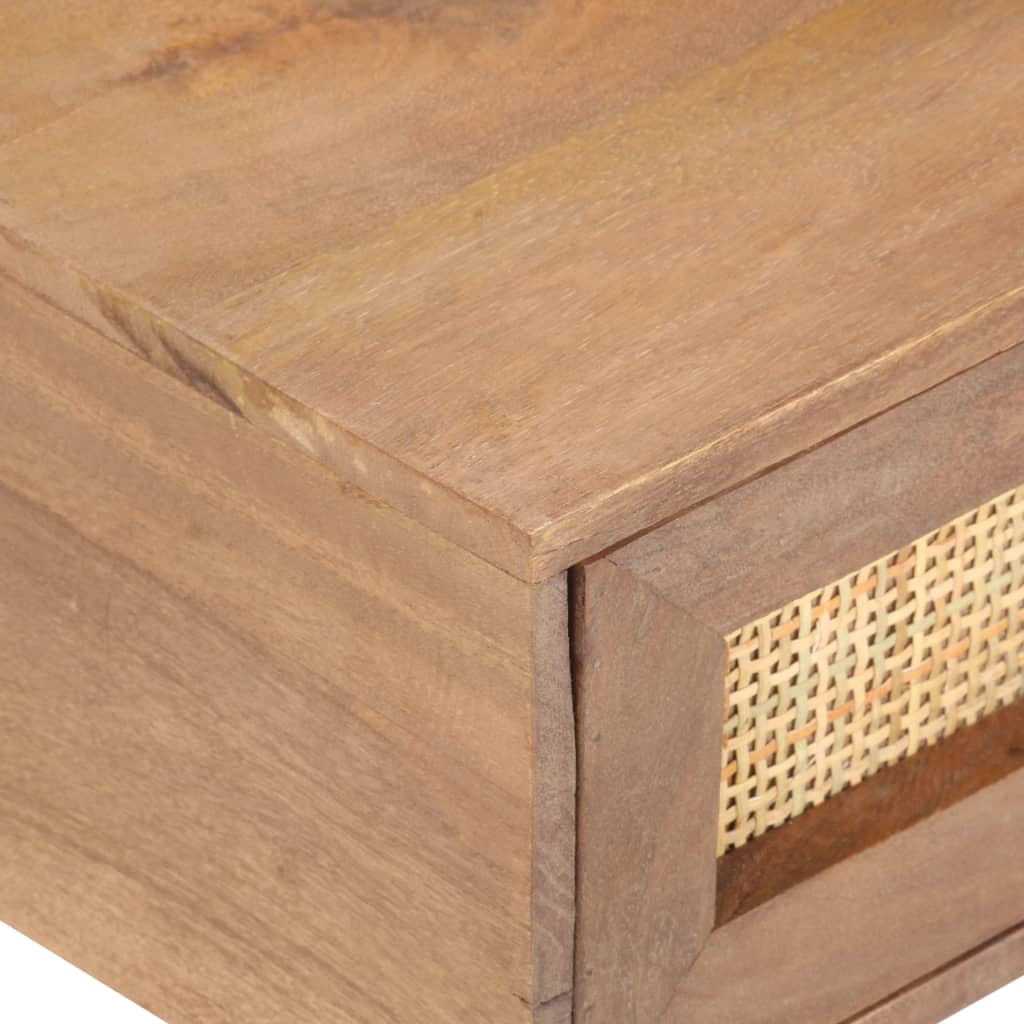 Mesa De Centro De Madera Maciza De Mango 100X60X40 Cm