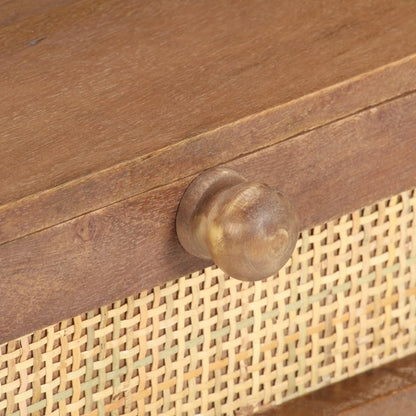 Mesa De Centro De Madera Maciza De Mango 100X60X40 Cm