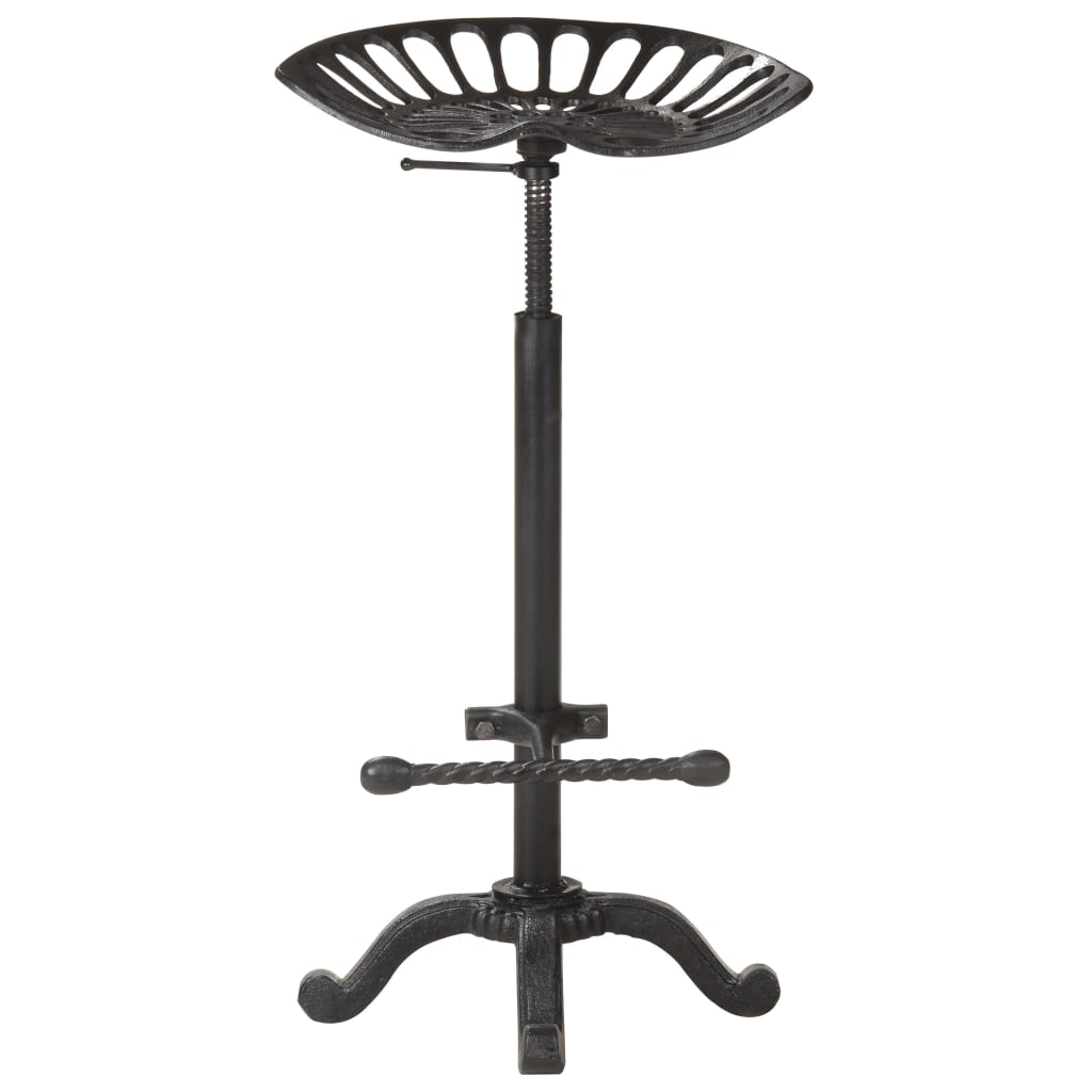 Taburete De Cocina Hierro Fundido Negro