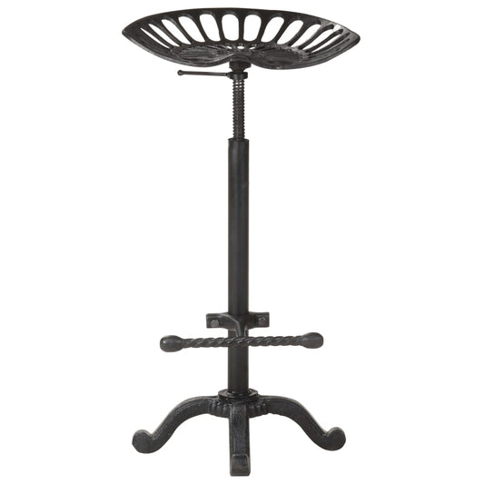 Taburete De Cocina Hierro Fundido Negro