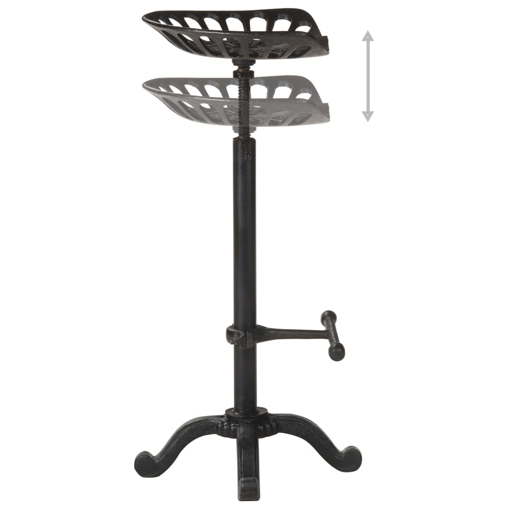 Taburete De Cocina Hierro Fundido Negro