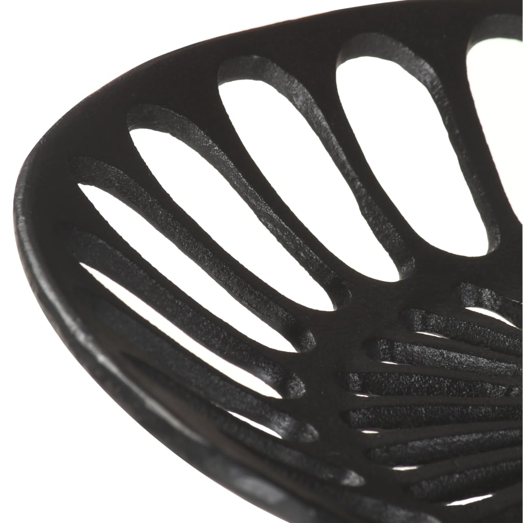 Taburete De Cocina Hierro Fundido Negro