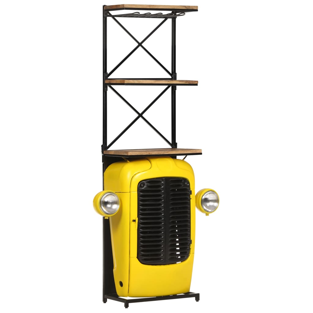 Botellero Forma De Tractor Madera Maciza De Mango 49X31X172 Cm
