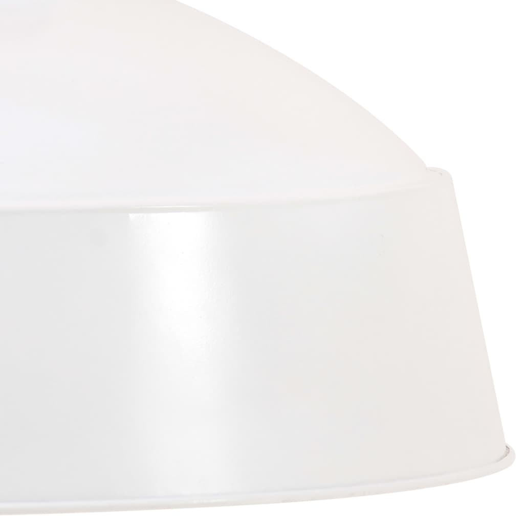 Lámpara Colgante Industrial 58 Cm Blanca E27
