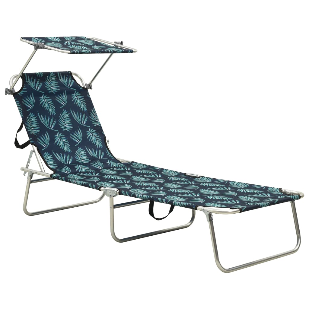 Tumbona Plegable Con Toldo De Acero Magenta