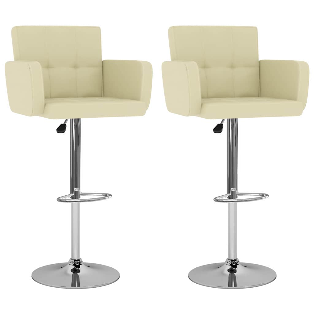 Taburetes De Cocina 2 Unidades Cuero Sintético