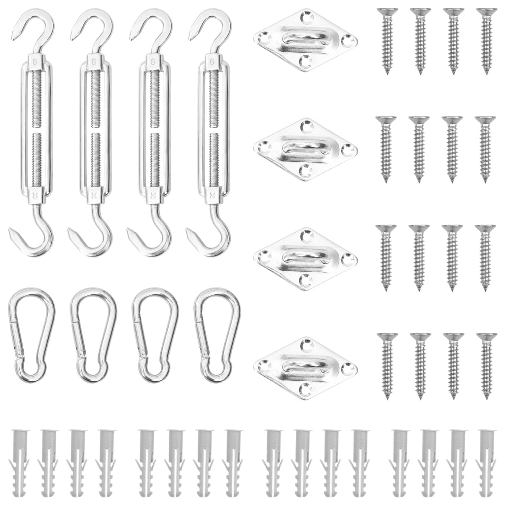 Juego De Accesorios Para Toldo De Vela 12 Pzas Acero Inoxidable