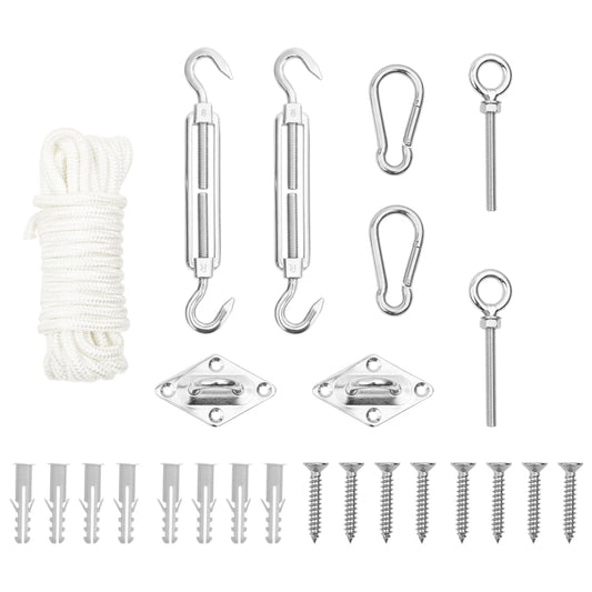 Juego De Accesorios Para Toldo De Vela 9 Pzas Acero Inoxidable