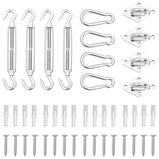 Juego De Accesorios Para Toldo De Vela 12 Pzas Acero Inoxidable