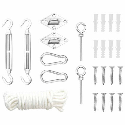 Juego De Accesorios Para Toldo De Vela 9 Pzas Acero Inoxidable