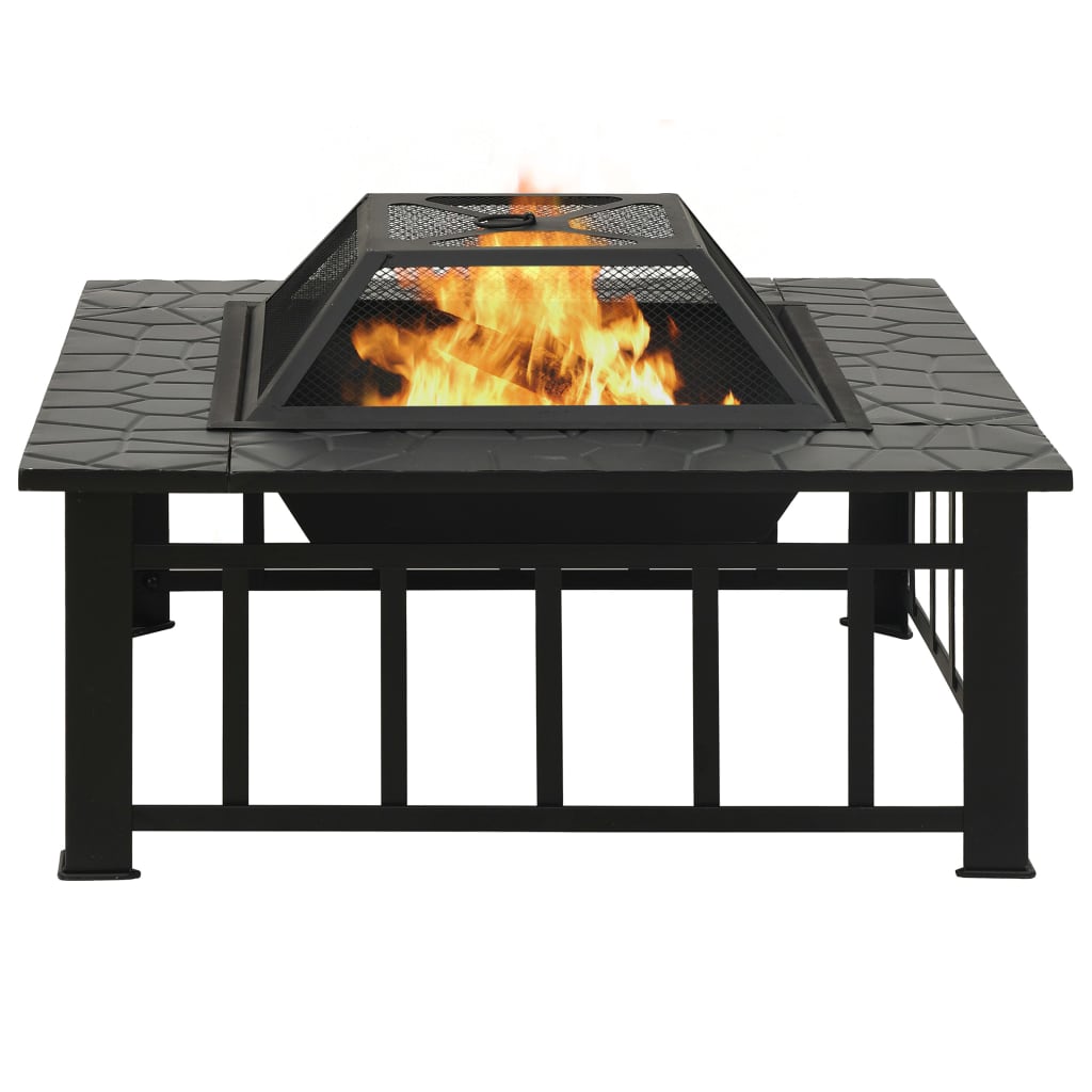 Brasero De Jardín Con Atizador Acero Xxl 81X81X47 Cm