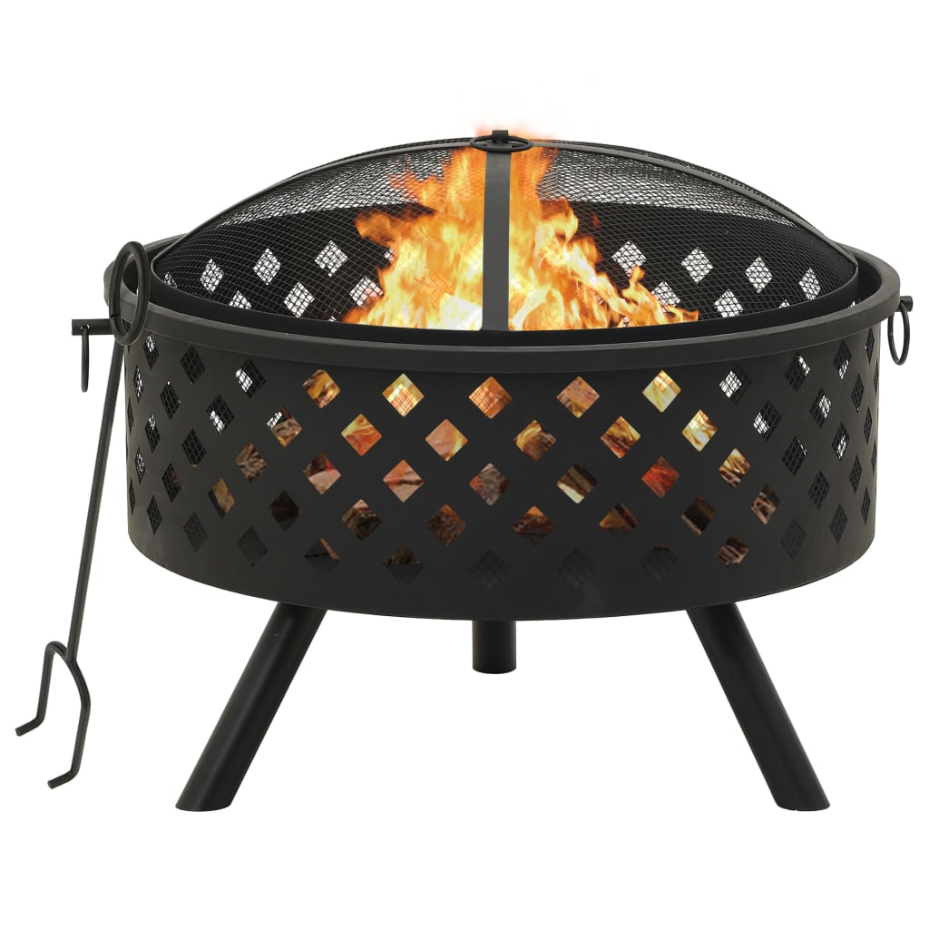 Brasero Con Atizador Acero Xxl 68 Cm