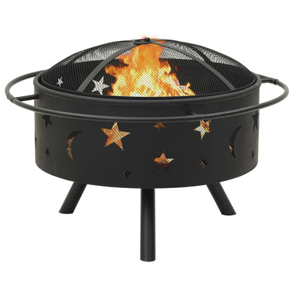 Brasero Con Atizador Acero Xxl 76 Cm