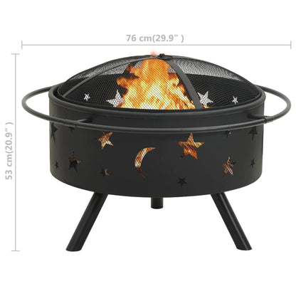 Brasero Con Atizador Acero Xxl 76 Cm