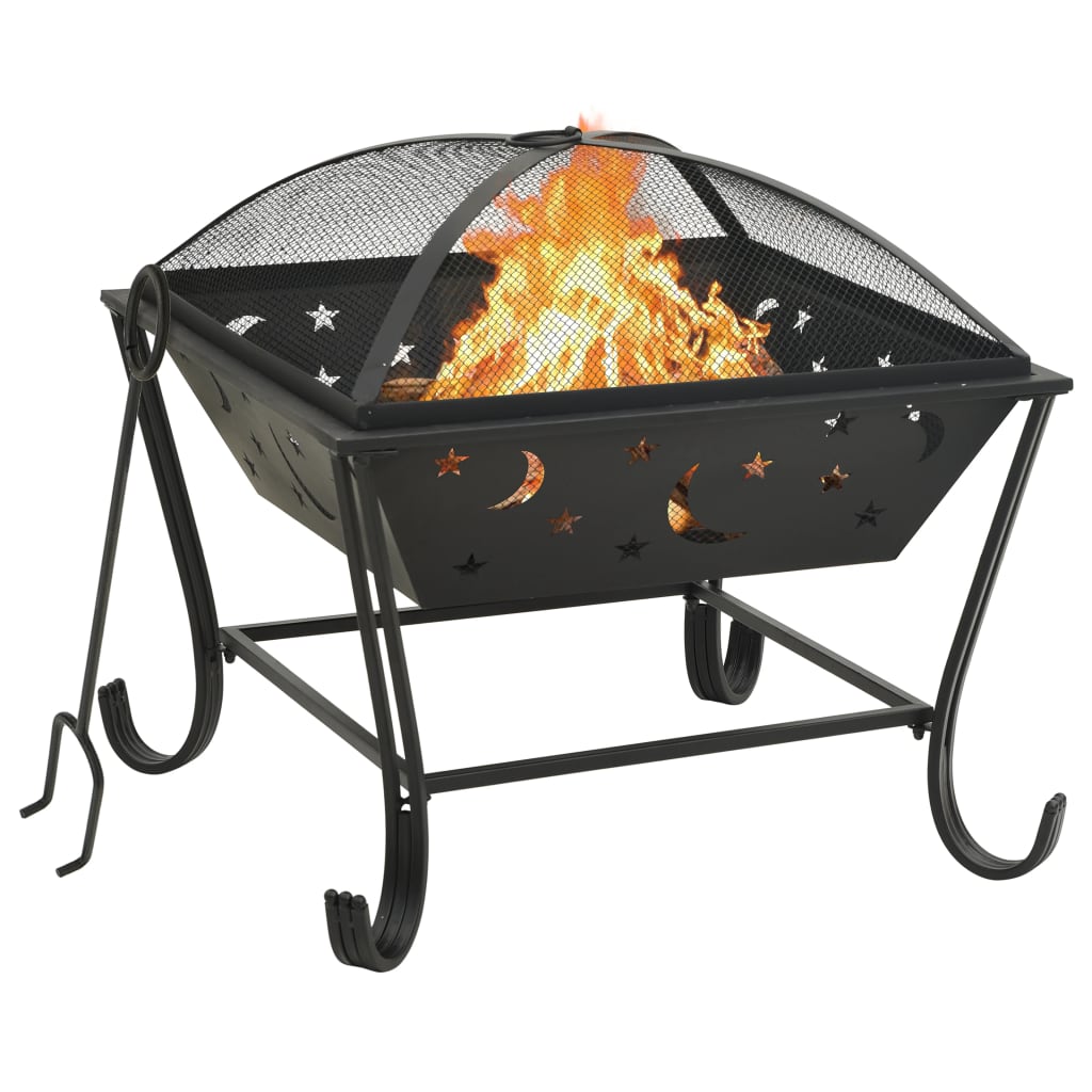 Brasero Con Atizador Acero Xxl 62 Cm