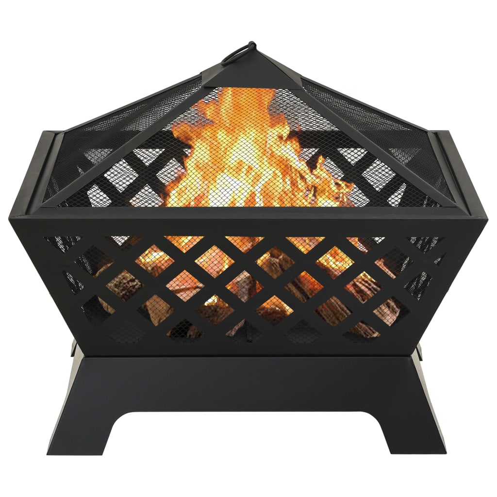 Brasero Con Atizador Acero Xxl 64 Cm