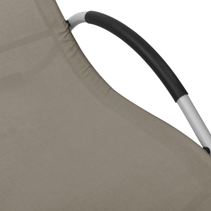 Tumbona De Textilene Taupé Y Gris