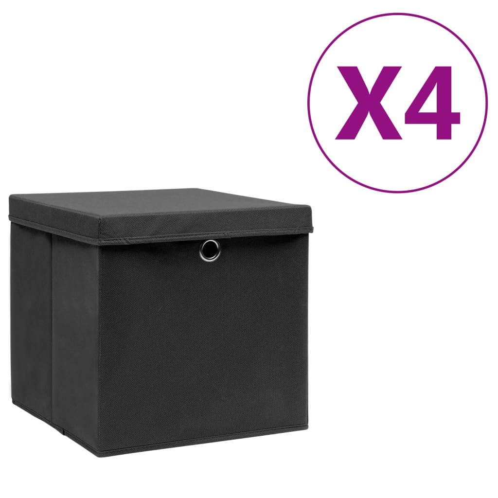Cajas De Almacenaje 4 Uds Tela No Tejida 28X28X28 Cm