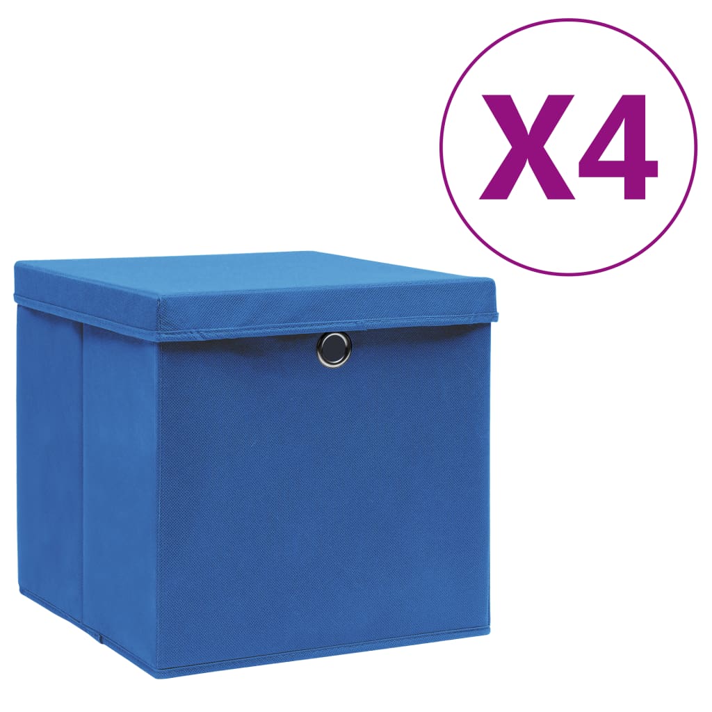 Cajas De Almacenaje 4 Uds Tela No Tejida 28X28X28 Cm
