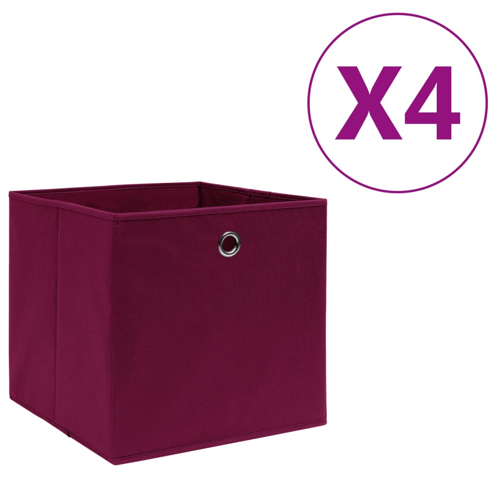 Cajas De Almacenaje 4 Uds Tela No Tejida 28X28X28 Cm