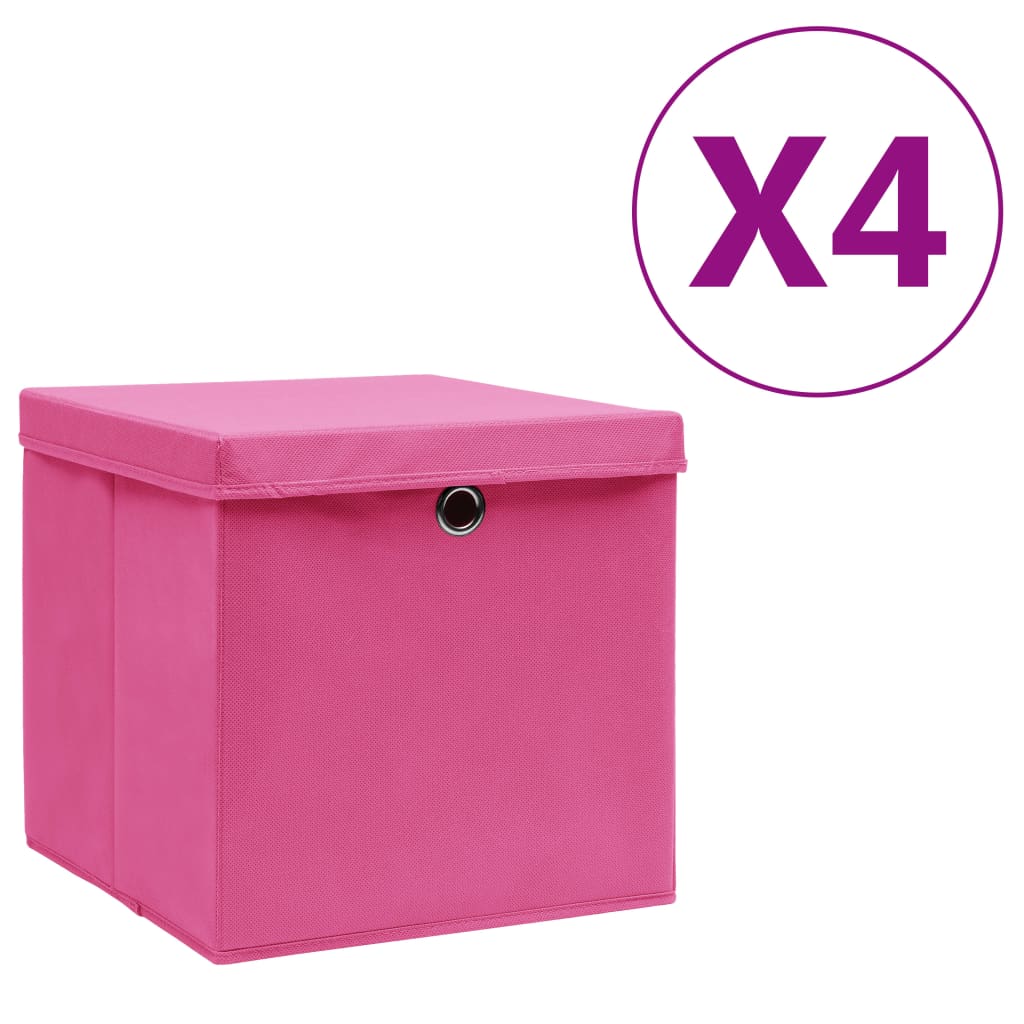 Cajas De Almacenaje 4 Uds Tela No Tejida 28X28X28 Cm