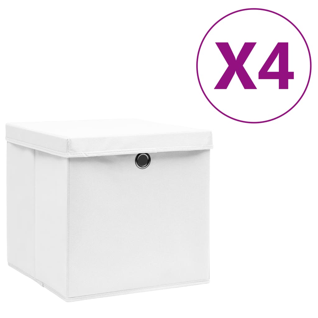 Cajas De Almacenaje 4 Uds Tela No Tejida 28X28X28 Cm