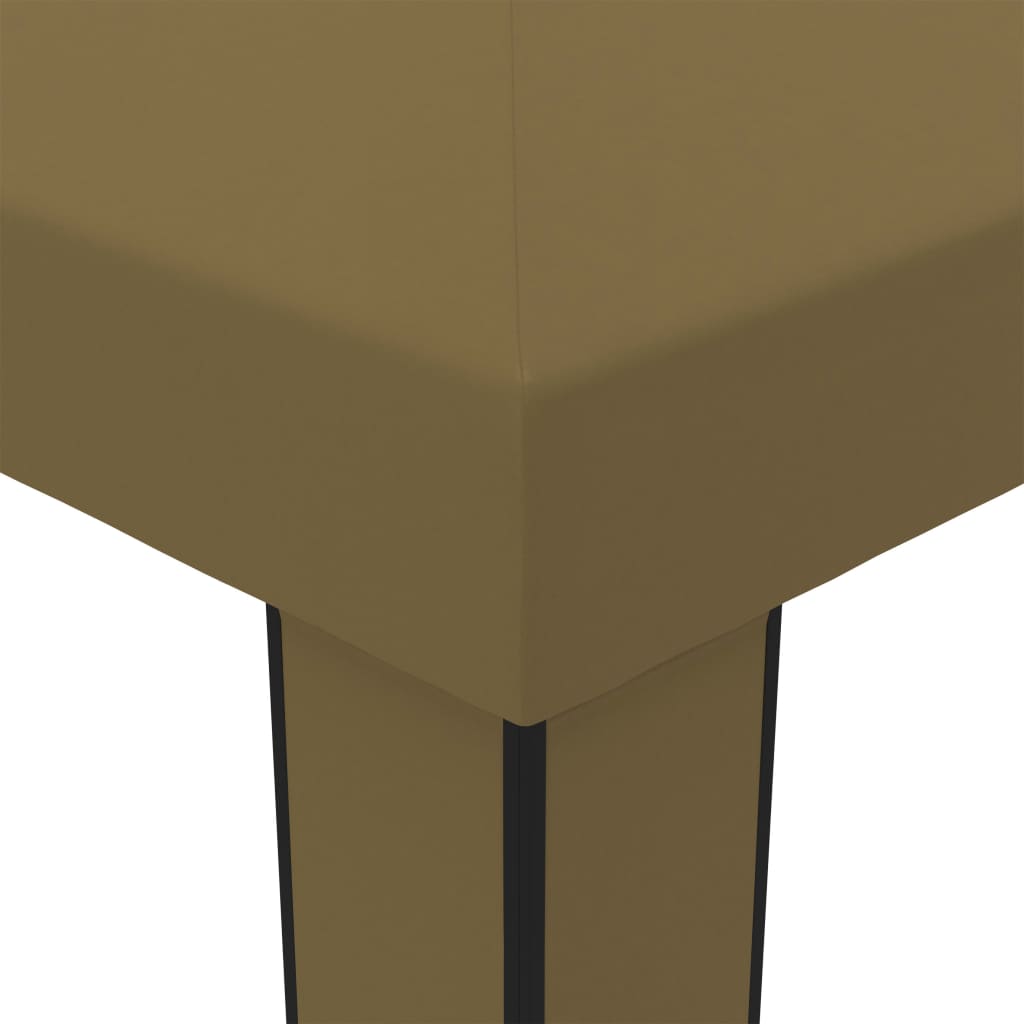 Cenador Con Doble Techo Gris Taupe 180 G/M²