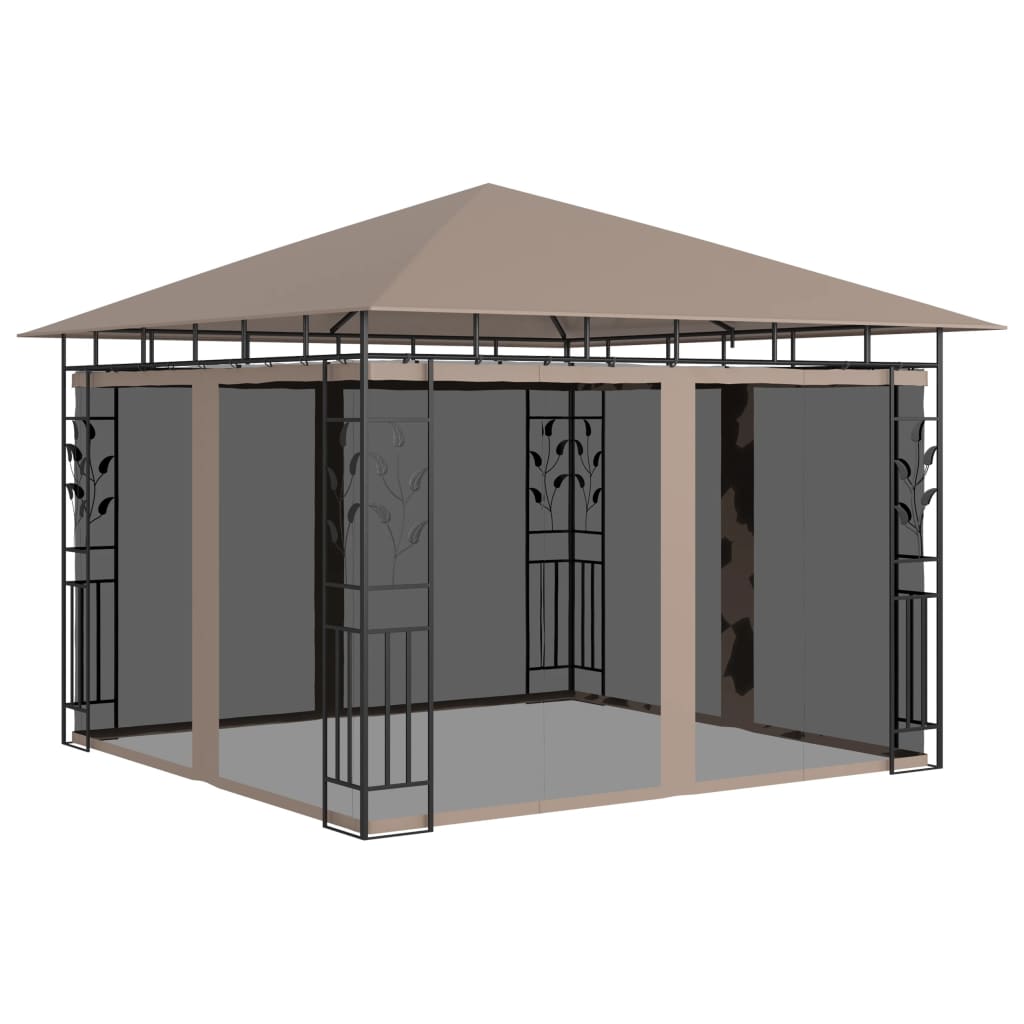 Cenador Con Mosquitera Gris Taupe 6X3X2,73 M 180 G/M²