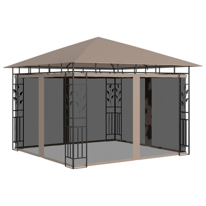 Cenador Con Mosquitera Gris Taupe 6X3X2,73 M 180 G/M²