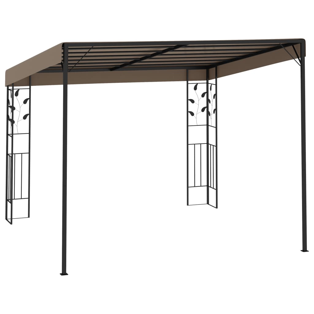 Cenador Con Montaje En La Pared Gris Taupe 3X3X2,5 M