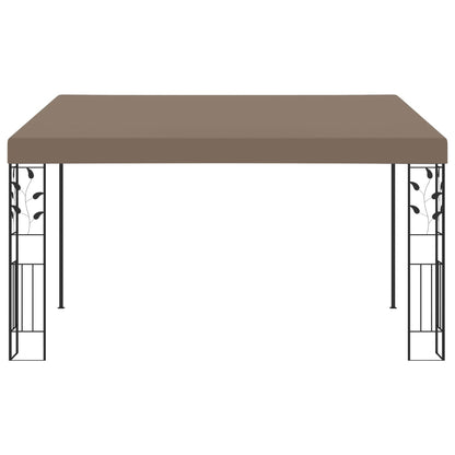Cenador Con Montaje En La Pared Gris Taupe 4X3X2,5 M