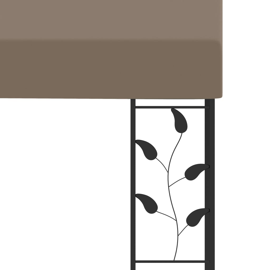 Cenador Con Montaje En La Pared Gris Taupe 4X3X2,5 M