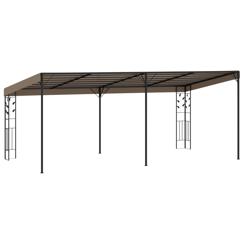 Cenador Con Montaje En La Pared Gris Taupe 6X3X2,5 M