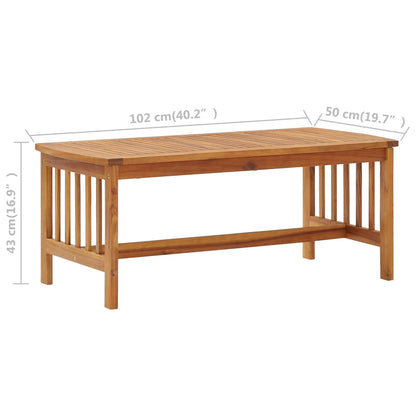 De Madera Maciza De Acacia 102X50X43 Cm
