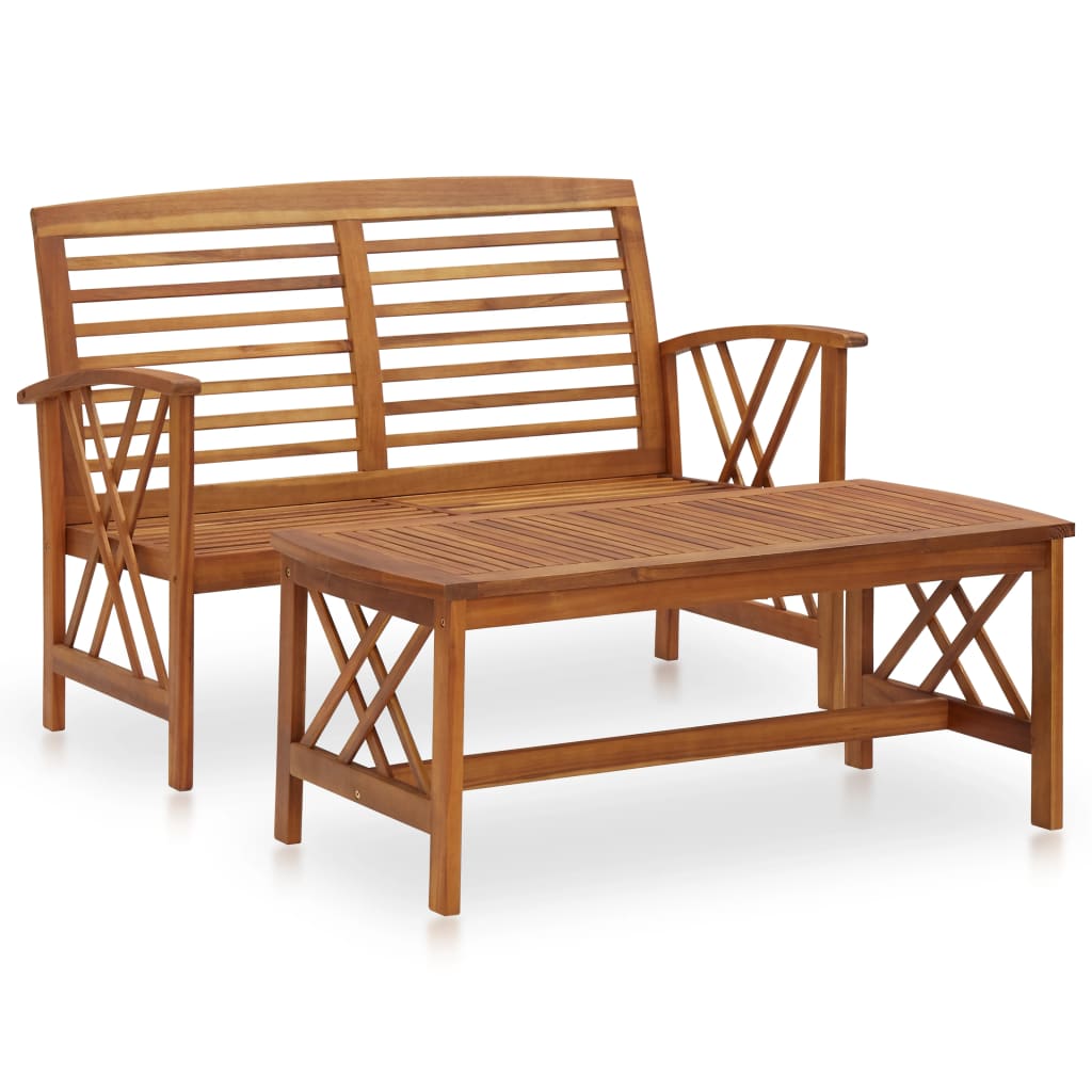 De Madera Maciza De Acacia 102X50X43 Cm