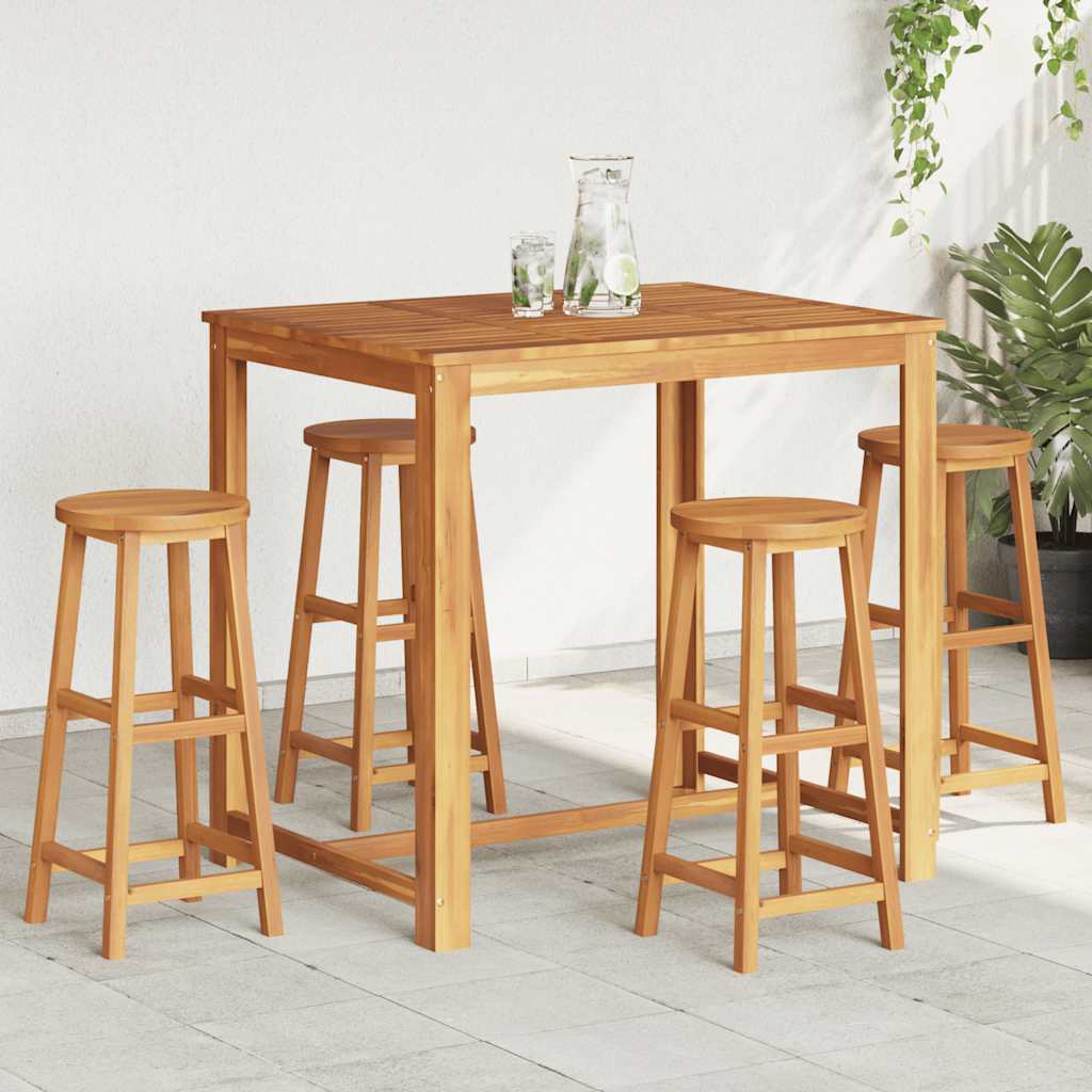 Taburetes De Barra De Cocina 8 Unidades Madera Maciza Acacia