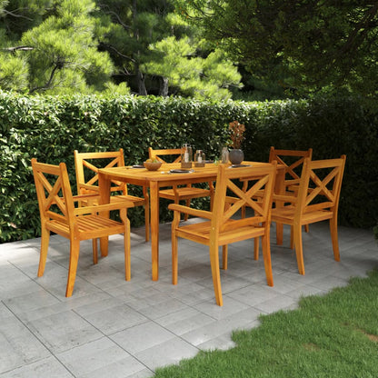 Mesa De Jardín Madera Maciza De Acacia