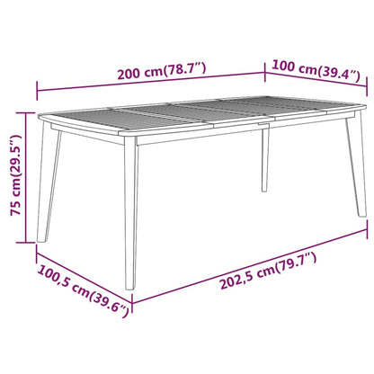 Mesa De Jardín Madera Maciza De Acacia