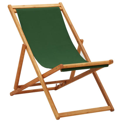 Silla De Playa Plegable De Tela Y Estructura De Madera Roja