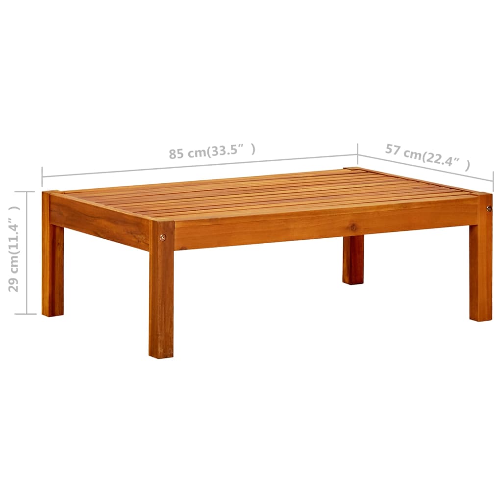 Mesa De Jardín De Madera De Acacia Maciza 85X57X29 Cm