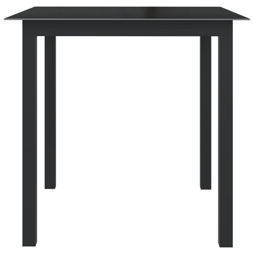Mesa De Jardín De Aluminio Y Vidrio