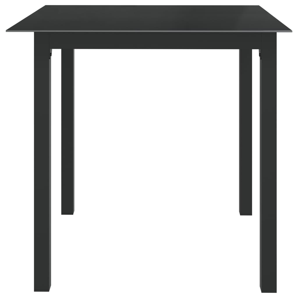Mesa De Jardín De Aluminio Y Vidrio