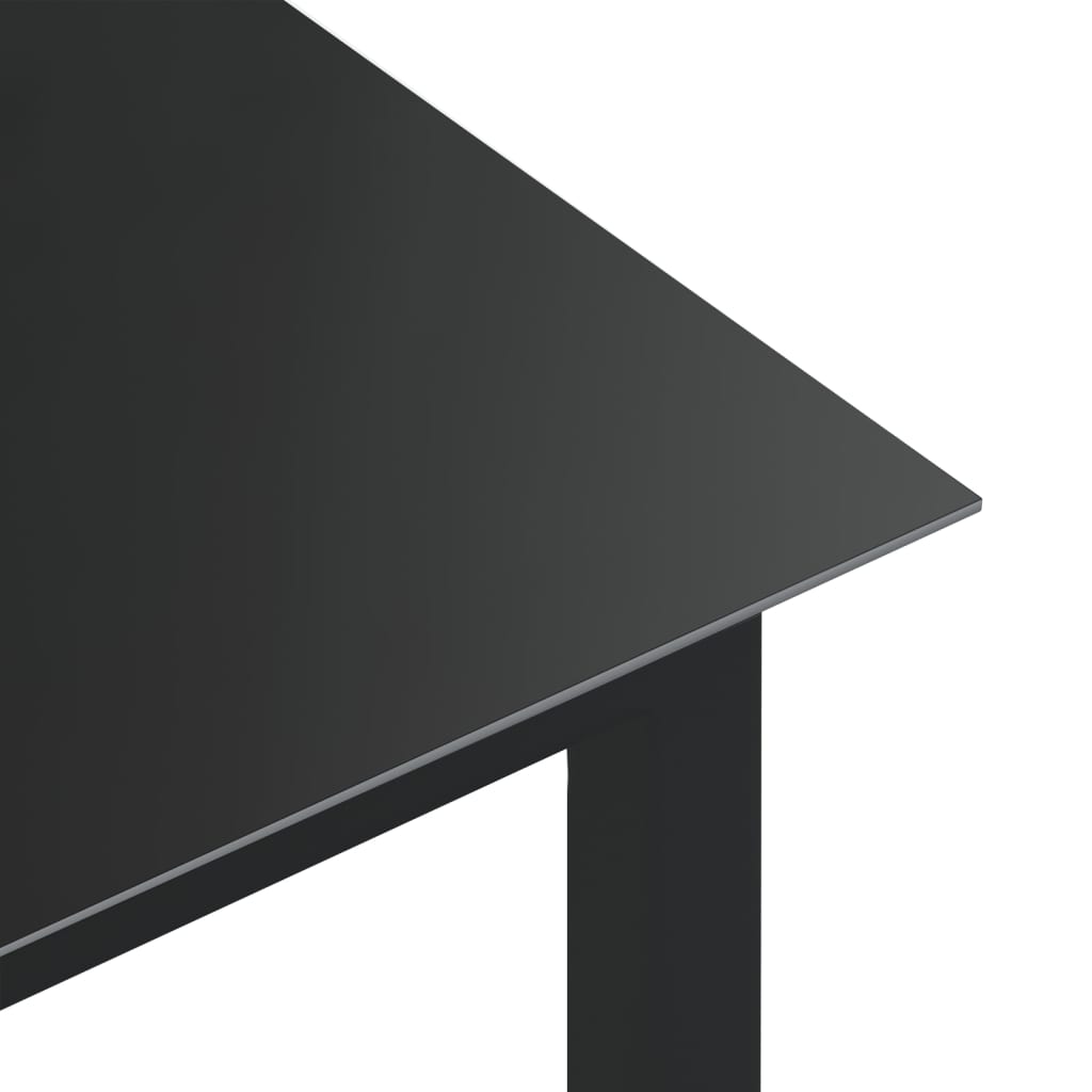 Mesa De Jardín De Aluminio Y Vidrio
