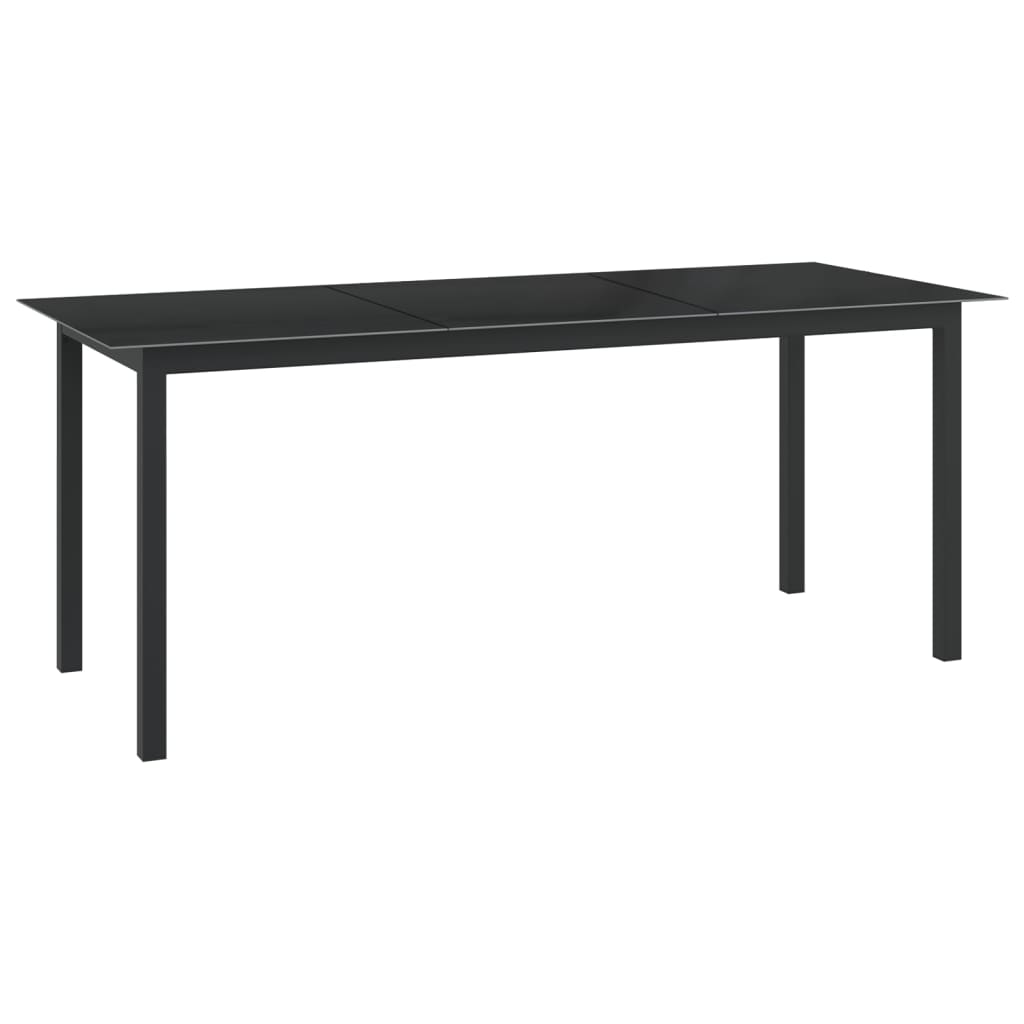 Mesa De Jardín De Aluminio Y Vidrio