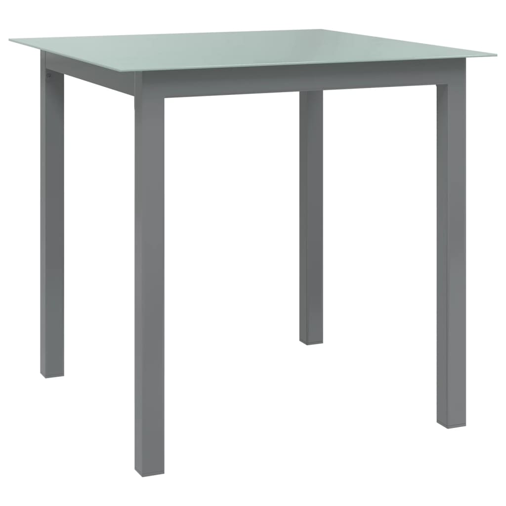 Mesa De Jardín De Aluminio Y Vidrio