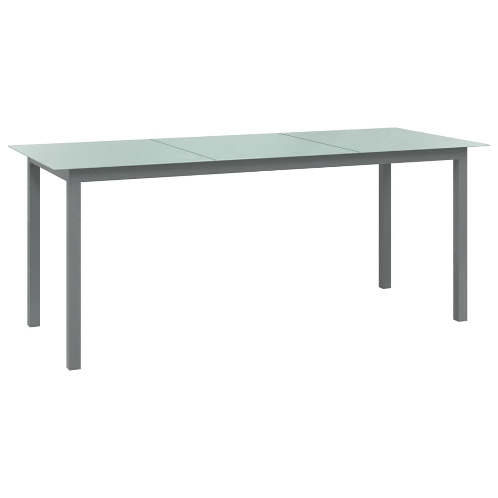 Mesa De Jardín De Aluminio Y Vidrio