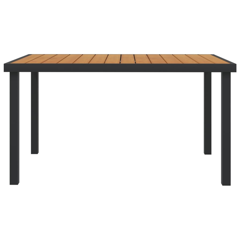 Mesa De Jardín De Aluminio Y Wpc 140X90X74 Cm